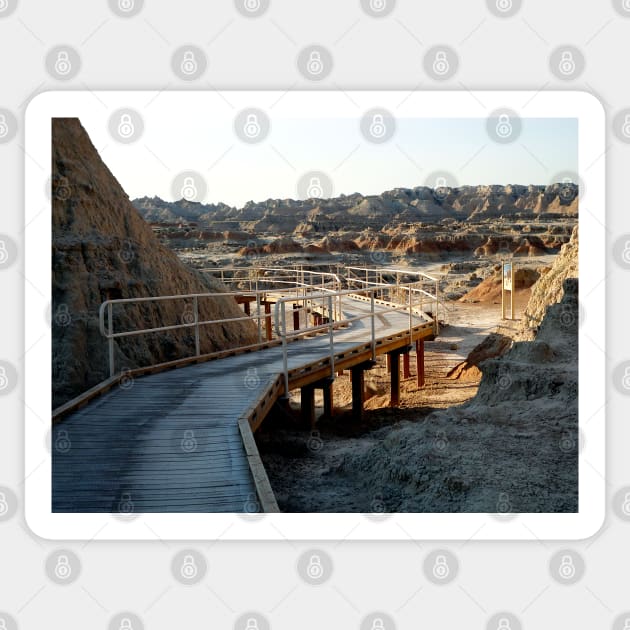 Badlands National Park Boardwalk Sticker by H. R. Sinclair